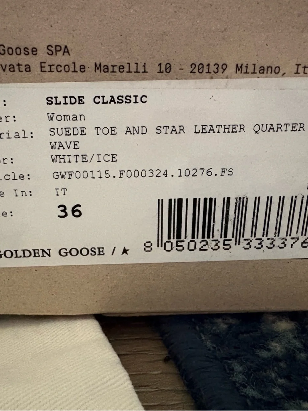 Golden Goose White and Gold High-Top Slide Sneakers - Picture 6 of 11
